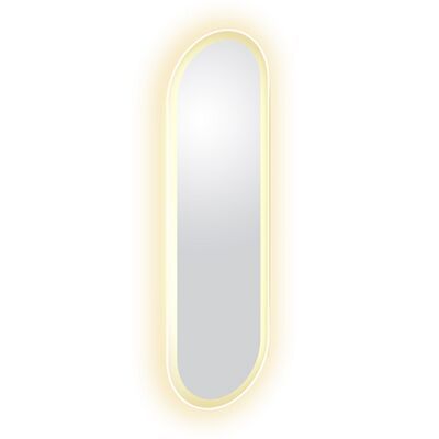 Spiegel Clou Look At Me Met LED Verlichting Ovaal 90×28 cm Met Satijnrand