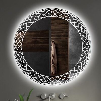 Spiegel Gliss Design Fantasia Rond LED Verlichting 120cm En Spiegelverwarming