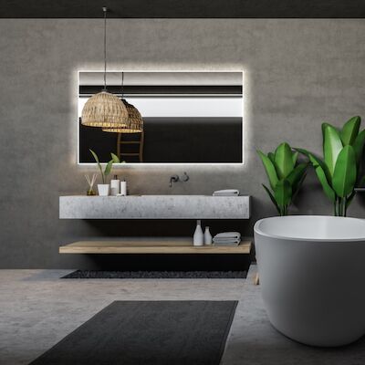 Spiegel Gliss Design Style Framework 11 mm LED Verlichting 140cm