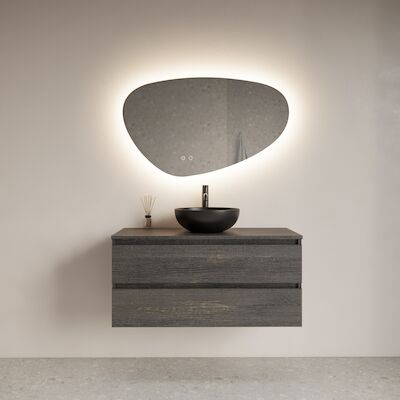 Spiegel Gliss Design Trendy Organisch LED Verlichting 140cm