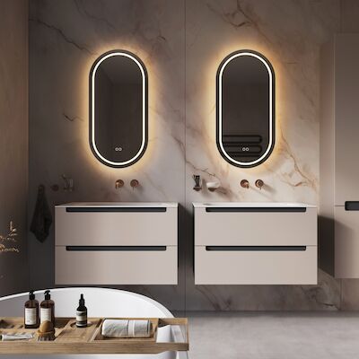Spiegel Hipp Design Phantom 004 Ovaal 45×90 cm Met Verlichting Incl. Spiegelverwarming