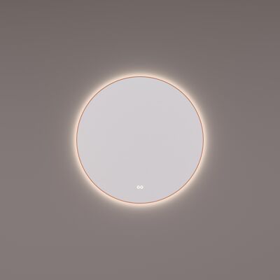 Spiegel Hipp Design SPV 13500 Rond Met Verlichting Incl. Spiegelverwarming en Koperen Frame (Alle Maten)