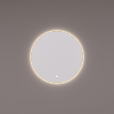 Spiegel Hipp Design SPV 13500 Rond Met Verlichting Incl. Spiegelverwarming en Messing Frame (Alle Maten)