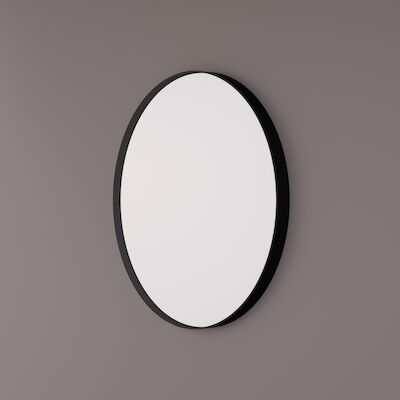 Spiegel Hipp Design SPV 8200 Rond Met Frame Mat Zwart (Alle Maten)