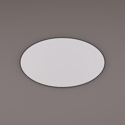 Spiegel Hipp Design SPV 8500 Ovaal Met Frame Mat Zwart (Alle Maten)