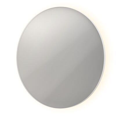 Spiegel Ink SP17 Rond Colour Changing LED Rondom 120 x 4 x 120 cm Dimbaar In Aluminium Kader Mat Wit