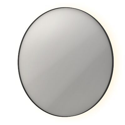 Spiegel Ink SP17 Rond Colour Changing LED Rondom 120 x 4 x 120 cm Dimbaar In Aluminium Kader Mat Zwart