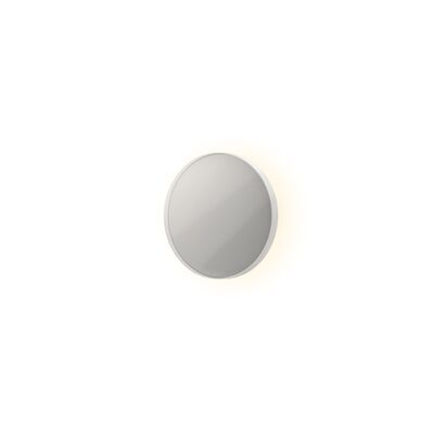 Spiegel Ink SP17 Rond Colour Changing LED Rondom 40 x 4 x 40 cm Dimbaar In Aluminium Kader Geborsteld Mat Wit