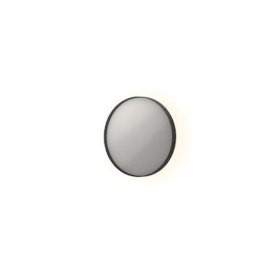 Spiegel Ink SP17 Rond Colour Changing LED Rondom 40 x 4 x 40 cm Dimbaar In Aluminium Kader Geborsteld Mat Zwart