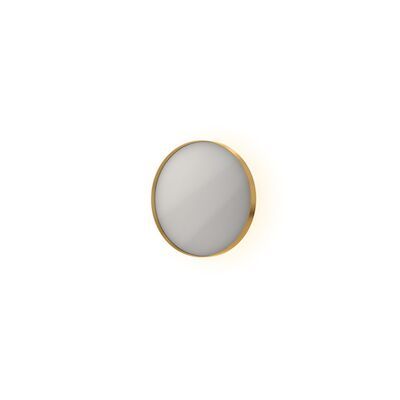 Spiegel Ink SP17 Rond Colour Changing LED Rondom 40 x 4 x 40 cm Dimbaar In Aluminium Kader Mat Goud