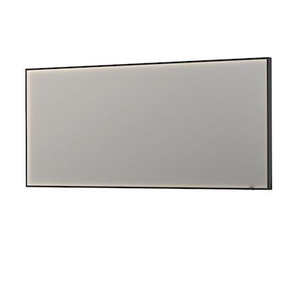 Spiegel Ink SP19 Rechthoek In Stalen Kader Met Indirecte Colour Changing LED Verlichting 180 x 4 x 80 cm Mat Zwart