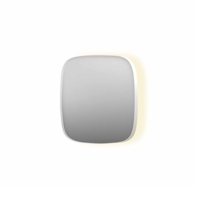 Spiegel INK SP30 40x4x40 cm incl. Indirect LED-Verlichting Rondom en Spiegelverwarming Mat Wit