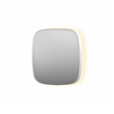 Spiegel INK SP30 60x4x60 cm incl. Indirect LED-Verlichting Rondom en Spiegelverwarming Mat Wit