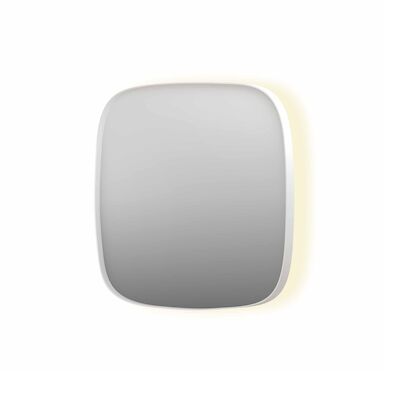 Spiegel INK SP30 80x4x80 cm incl. Indirect LED-Verlichting Rondom en Spiegelverwarming Mat Wit
