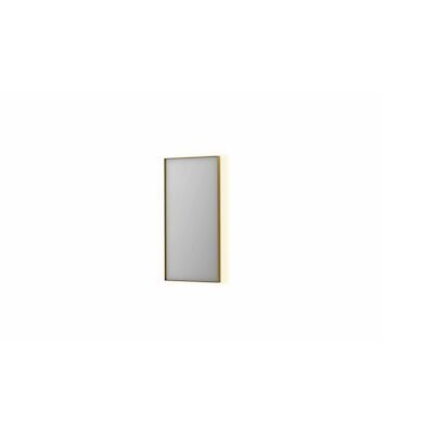 Spiegel INK SP32 40x4x80 cm Incl. Indirect LED-Verlichting Rondom en Spiegelverwarming Geborsteld Mat Goud