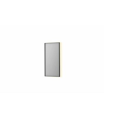 Spiegel INK SP32 40x4x80 cm Incl. Indirect LED-Verlichting Rondom en Spiegelverwarming Mat Zwart