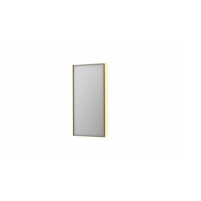 Spiegel INK SP32 50x4x100 cm Incl. Indirect LED-Verlichting Rondom en Spiegelverwarming Geborsteld Mat Goud