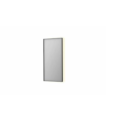 Spiegel INK SP32 50x4x100 cm Incl. Indirect LED-Verlichting Rondom en Spiegelverwarming Geborsteld Metal Black