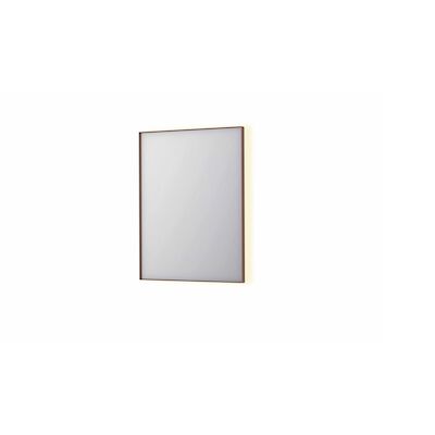 Spiegel INK SP32 60x4x80 cm Incl. Indirect LED-Verlichting Rondom en Spiegelverwarming Geborsteld Koper