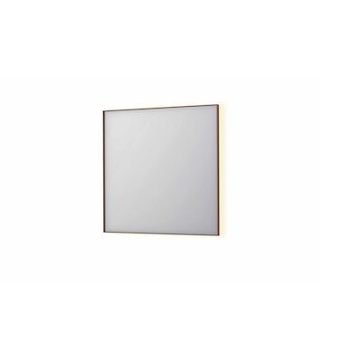 Spiegel INK SP32 80x4x80 cm Incl. Indirect LED-Verlichting Rondom en Spiegelverwarming Geborsteld Koper