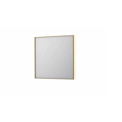 Spiegel INK SP32 80x4x80 cm Incl. Indirect LED-Verlichting Rondom en Spiegelverwarming Geborsteld Mat Goud