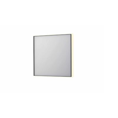 Spiegel INK SP32 80x4x80 cm Incl. Indirect LED-Verlichting Rondom en Spiegelverwarming Geborsteld Metal Black