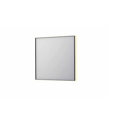 Spiegel INK SP32 80x4x80 cm Incl. Indirect LED-Verlichting Rondom en Spiegelverwarming Mat Zwart