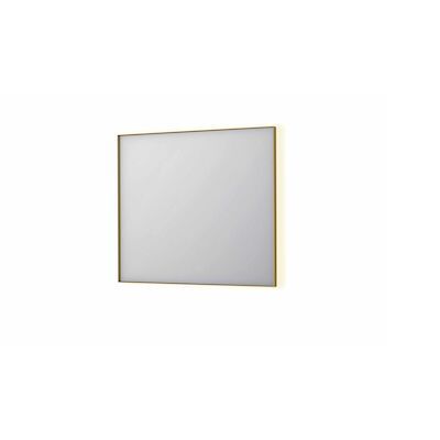 Spiegel INK SP32 90x4x80 cm Incl. Indirect LED-Verlichting Rondom en Spiegelverwarming Geborsteld Mat Goud