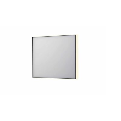 Spiegel INK SP32 90x4x80 cm Incl. Indirect LED-Verlichting Rondom en Spiegelverwarming Geborsteld Metal Black