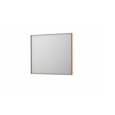 Spiegel INK SP32 90x4x80 cm Incl. Indirect LED-Verlichting Rondom en Spiegelverwarming Geborsteld RVS