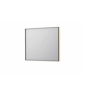 Spiegel INK SP32 90x4x80 cm Incl. Indirect LED-Verlichting Rondom en Spiegelverwarming Mat Zwart