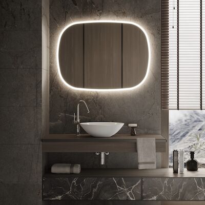 Spiegel Martens Design Paris 140×80 Cm Met Indirecte Verlichting Rondom En Spiegelverwarming