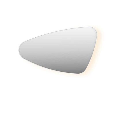Spiegel Organisch INK SP23 100×60 cm Met Verlichting en Spiegelverwarming Links Mat Wit