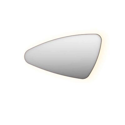 Spiegel Organisch INK SP23 120×70 cm Met Verlichting en Spiegelverwarming Links Geborsteld Koper