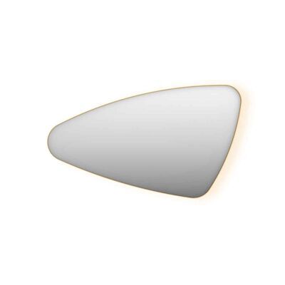 Spiegel Organisch INK SP23 120×70 cm Met Verlichting en Spiegelverwarming Links Mat Goud