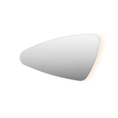 Spiegel Organisch INK SP23 120×70 cm Met Verlichting en Spiegelverwarming Links Mat Wit