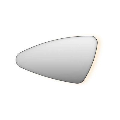 Spiegel Organisch INK SP23 120×70 cm Met Verlichting en Spiegelverwarming Links Mat Zwart