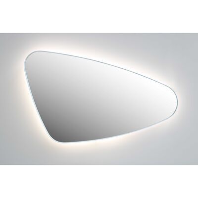 Spiegel Organisch INK SP23 120×70 cm Met Verlichting en Spiegelverwarming Rechts Geborsteld Koper