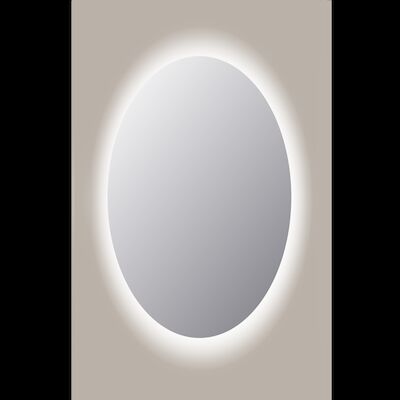 Spiegel Ovaal Sanicare Q-Mirrors 120×80 cm PP Geslepen LED Cold White Zonder Sensor