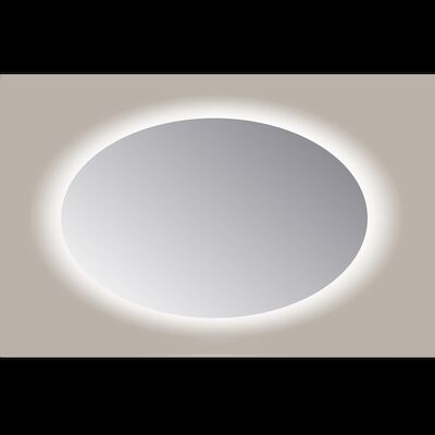 Spiegel Ovaal Sanicare Q-Mirrors 80×120 cm PP Geslepen LED Warm White Zonder Sensor