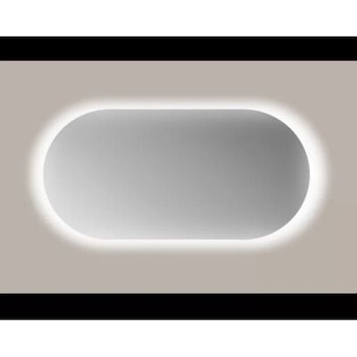 Spiegel Sanicare Q-Mirrors 120×70 cm Ovaal Met Rondom LED Cold White en Afstandsbediening incl. ophangmateriaal