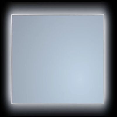Spiegel Sanicare Q-Mirrors 120×70 cm Rechthoek Met Rondom LED Cold White, Omlijsting Chroom incl. ophangmateriaal Zonder Schakelaar