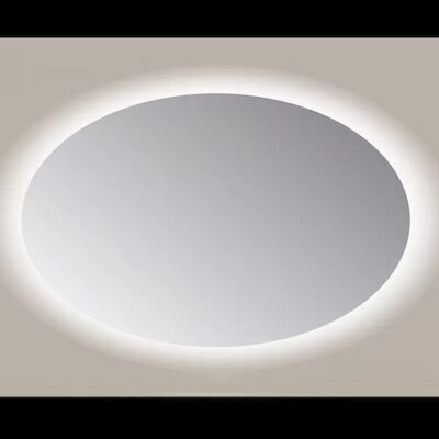 Spiegel Sanicare Q-Mirrors 60×80 cm Ovaal Met Rondom LED Warm White en Afstandsbediening incl. ophangmateriaal