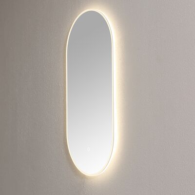 Spiegel Sanilux Ovaal Met Direct LED 3 Kleuren Instelbaar & Spiegelverwarming 90×45 cm Helder