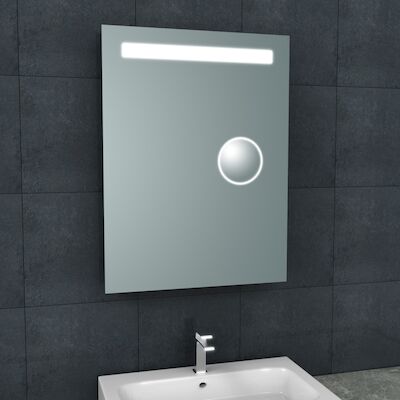 Spiegel Wiesbaden Tigris met LED Verlichting En Scheerspiegel 60x80cm