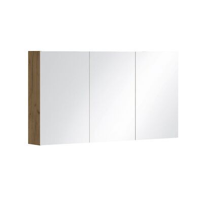 Spiegelkast Allibert Look Stopcontact VDE 120x65x18 cm Eik Halifax Natuur