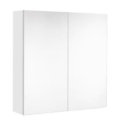 Spiegelkast Allibert Look Stopcontact VDE 60x65x18 cm Glanzend Alpenwit