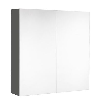 Spiegelkast Allibert Look Stopcontact VDE 60x65x18 cm Mat Grijs Onyx Mat