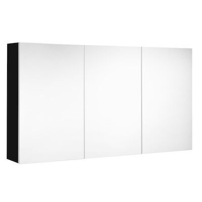 Spiegelkast Allibert Nordik Stopcontact VDE 120x65x18 cm Mat Zwart