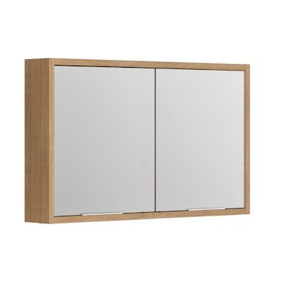 Spiegelkast Allibert Sorento Stopcontact VDE 120x69x17 cm Geolied Kendal Eik